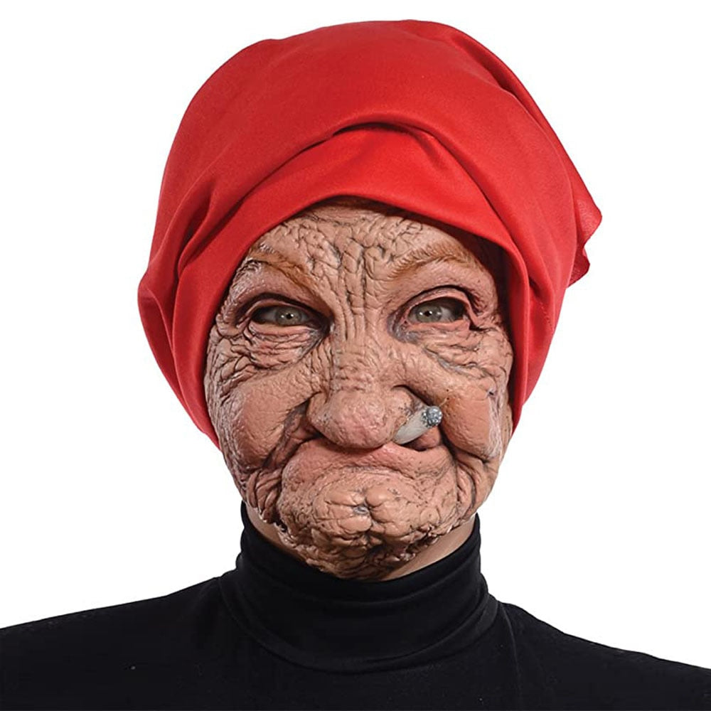 Großmutter Spaßmaske für Halloween: Eine der top masken für halloween, ideal als maske halloween. Diese maske gruselig bietet erschreckende Details für ein authentisches Halloween-Erlebnis. Perfekte halloweenmaske für gruselige Events. Die halloween maske ist bequem und atmungsaktiv. Unter den gruselmaske und gruselige masken, ein Must-Have für Halloween!