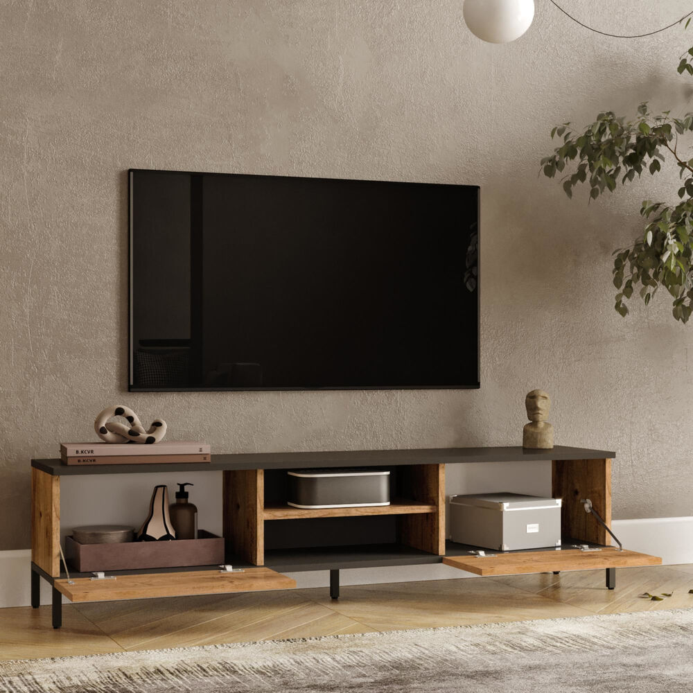 TV-Lowboard-Holz-Modern-Fernsehtisch-Fernseher-Unterschrank-fernsehschrank-board